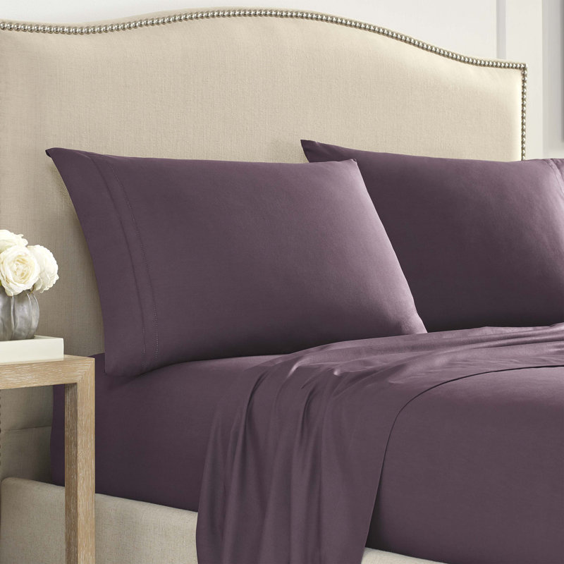 Martex 200 Series UltraSoft Microbrushed Pillowcase, White/Light Gray, King
