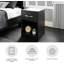 Table de chevet 1 tiroir Finch avec compartiment ouvert, noir et compact avec rangement pour petits espaces Finch