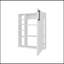 Armoire de salle de bain Yoder, 4 tablettes ouvertes, 1 porte, blanc