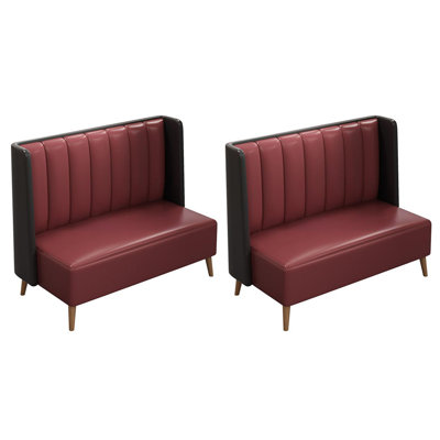 Hot Pot Restaurant Bar Snack Bar Cafe Bistro Bench Faux Leather Upholstered Bench