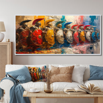 Guerriers grecs multicolores - décoration murale armée