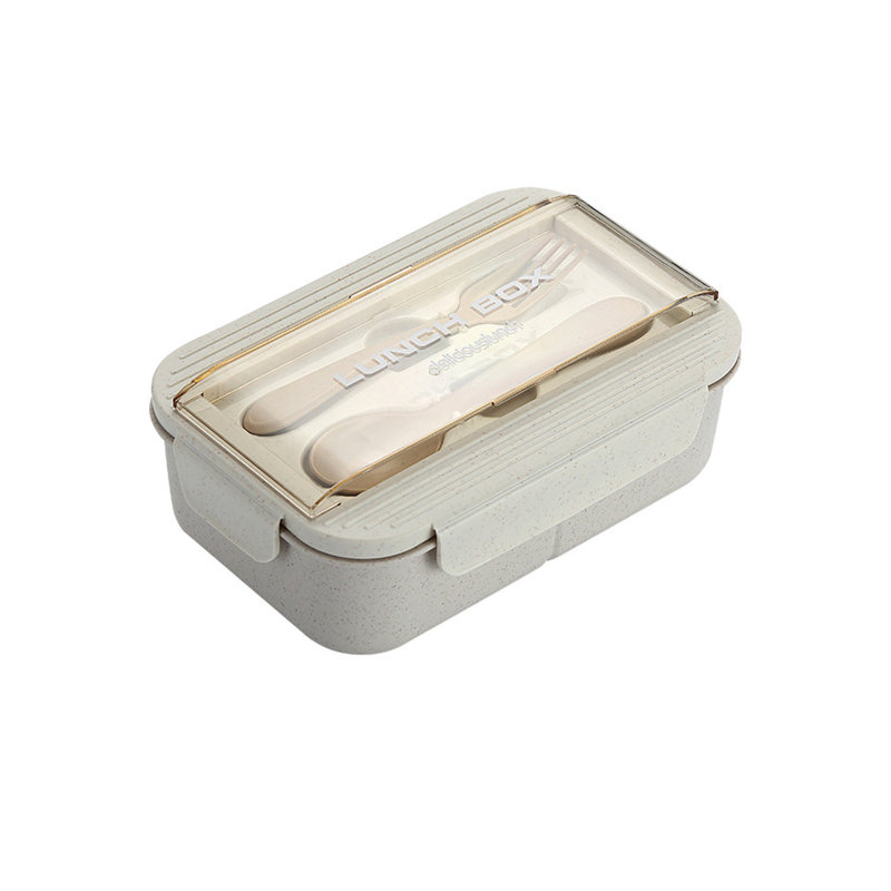 Boîte à lunch en paille de blé Boîte à lunch portable, H 8,31 po x l 5,43 po x P 3,07 po