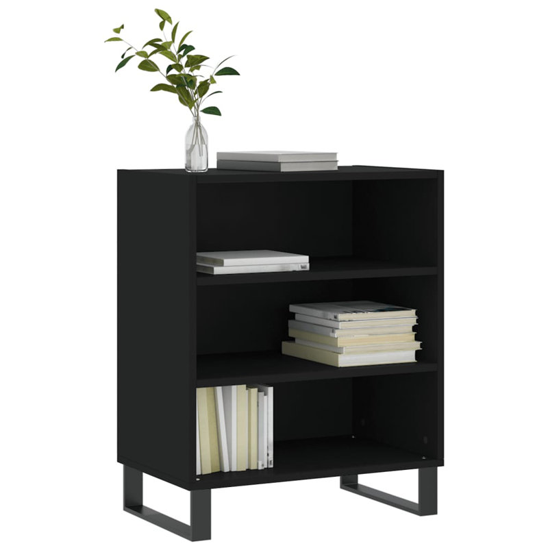Michalyn 70cm H x 57cm W Standard Bookcase, Black