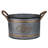 3 Metal Decorative Pots With Rope Handles And Gold Ornament Detail, Grey Multi - Tint, Space Saving Storage Option, 4.2 Lbs Of Nesting Details, Multi, Galvanized Metal, Cottage Aesthetic, Storage,