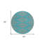 Tapis rond bleu 8 po