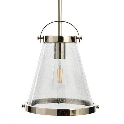 Robert Stevenson Lighting Wesley - Plafonnier en métal et verre grainé