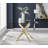 Lenworth Luxury Rectangular Dining Table in Glass and Chrome Metal - Modern Statement Design-57936302