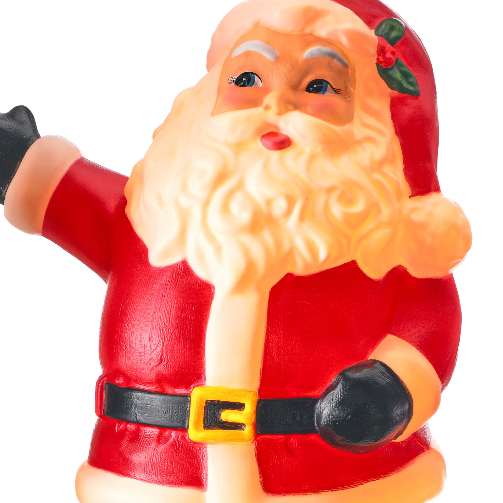 24" Outdoor Retro Plastic Santa