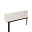 Table de salle à manger rectangulaire en porcelaine blanche avec pieds en métal, surface de cuisine et cadre H 55 po