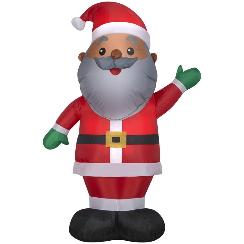 Père Noël afro-américain gonflable