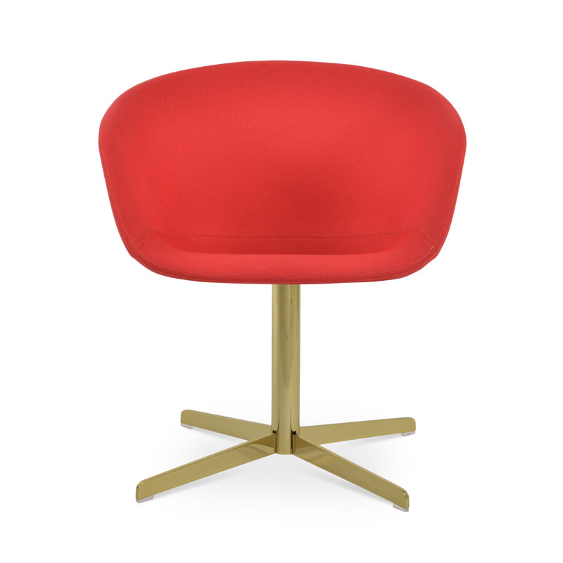 Chaise Tribeca, Rouge d’époque, Doré