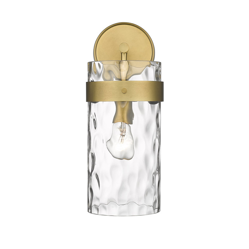 Aultman Armed Sconce, 15.5" H x 7.75" W x 6.5" D, Rubbed Brass