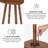 Cinta Solid Wood End Table with Paddle Shaped Top-1407668773