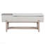 Banc de rangement rembourré pour le salon Farmhouse - Naturel