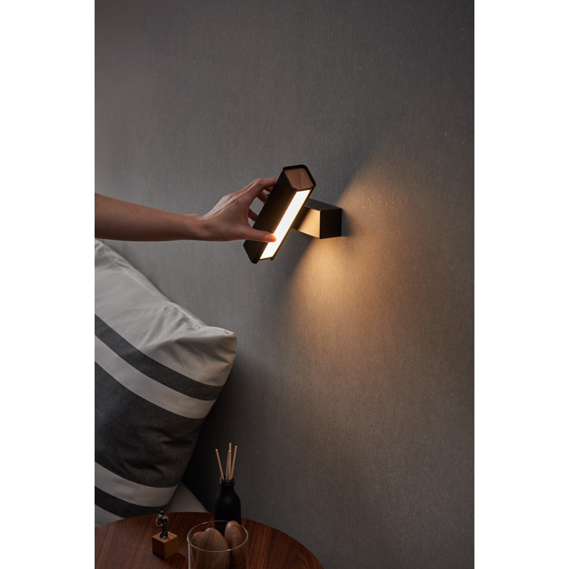 Mumu 1 - Light LED Flush Mounted Sconce, Black