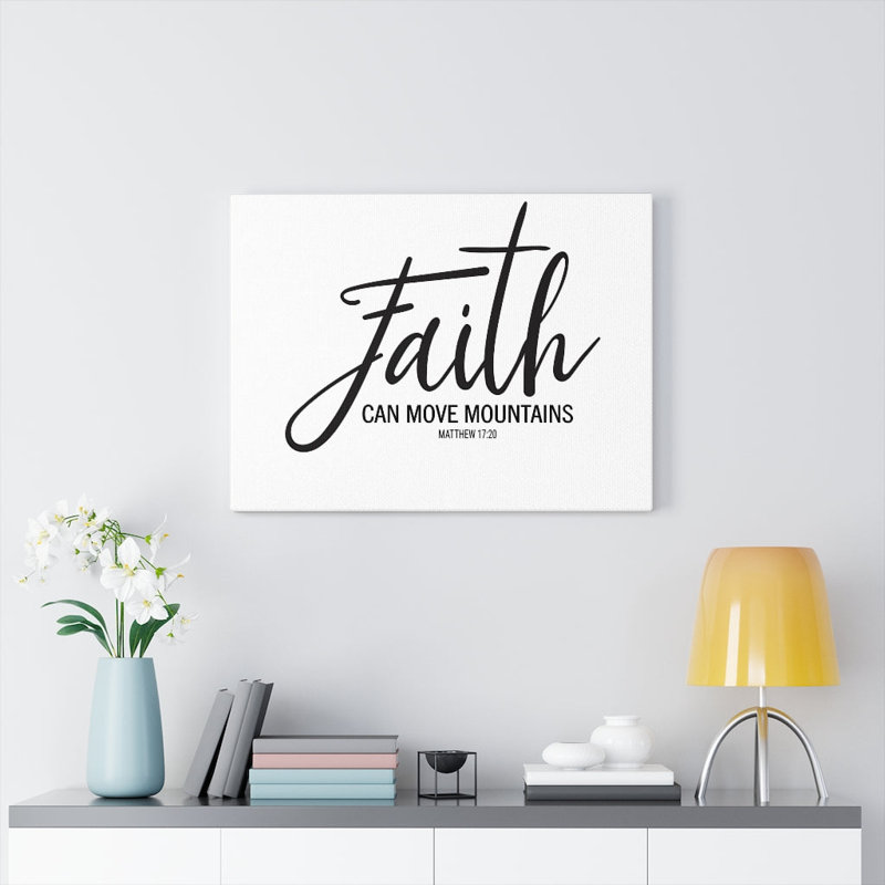 Wrapped Canvas Textual Art, 12" H x 16" W x 1.25" D
