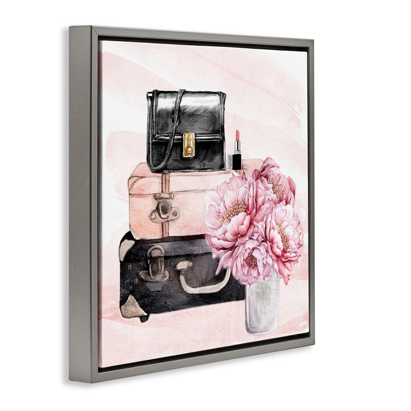 Cadre flottant Glam Time, par Kim Allen, H 25 po x l 25 po, Cadre flottant gris lustré