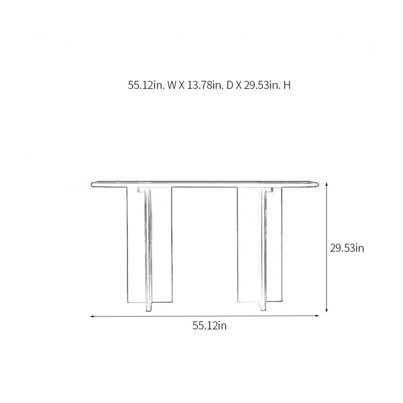 Console Minimalist, H 29,53 po x l 55,12 po x P 13,78 po