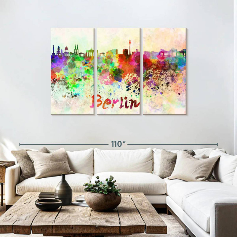 Sireci Berlin Skyline Colors, 48" H x 74" W