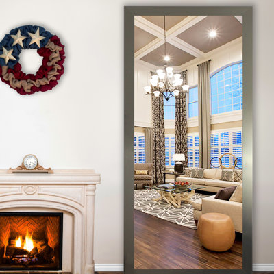 Eladia Wood Flat Mirror