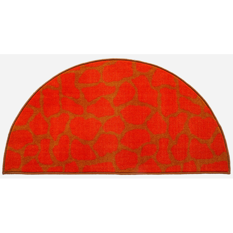 Sapana Animal Print Indoor Rug, Half Round 1'8" x 3'4"