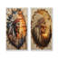 Native American Warrior Energy of Forest III - People, art mural 2 panneaux-1194727701-1194727699-1194727697