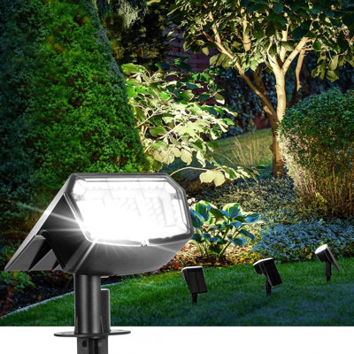 Solar Spot Lights Outdoor Waterproof 4 Pack IP65, 63 LED 3 Lighting Modes Spotlights For Yard Garden