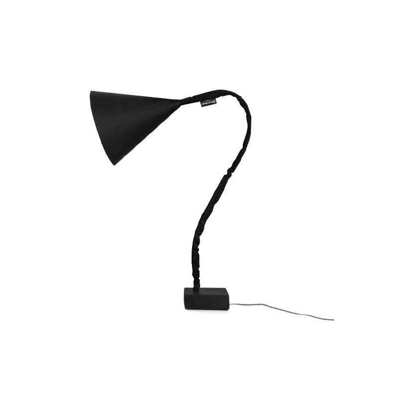Black Arched Floor Lamp with Outlet