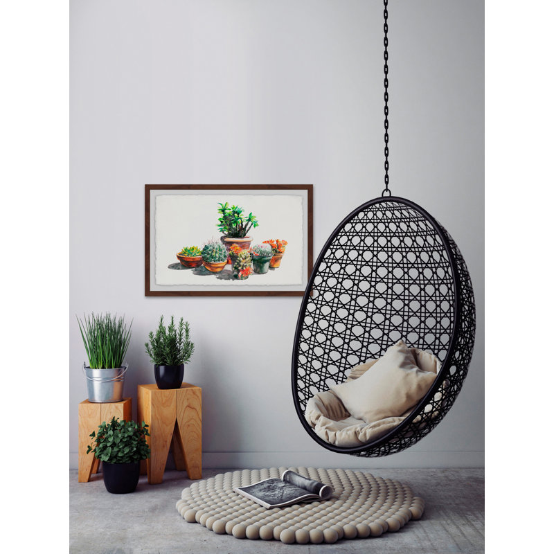 " Potted Plant Arrangement " Painting Print, 16" H x 24" W