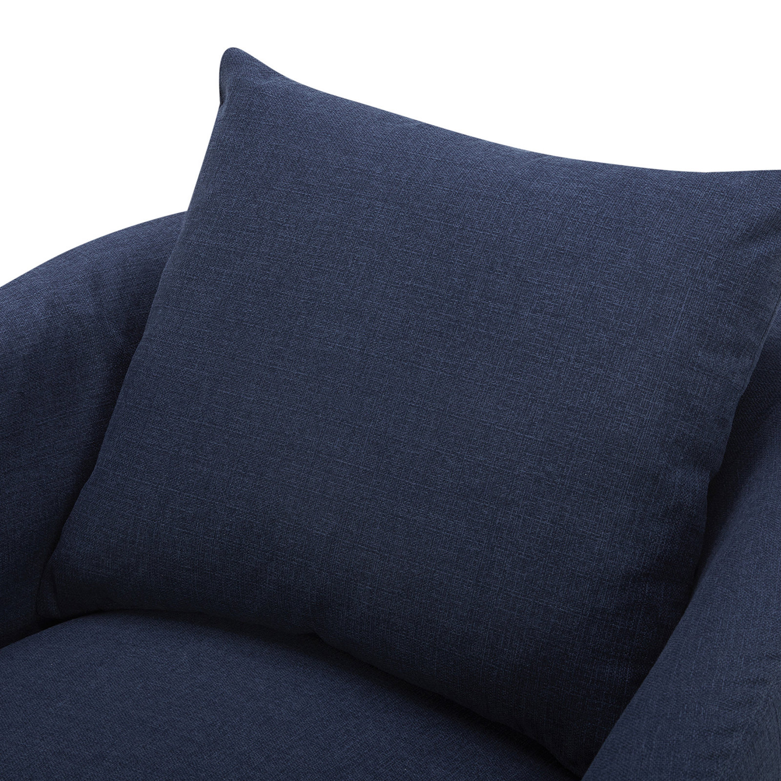 Menta Linen Swivel Barrel Chair, Flannigan Midnight