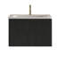 Meuble-lavabo flottant 24 po - chêne noir brossé rayé, lavabo en céramique blanche finition chêne contemporain, design moderne-1293970410-1293970411