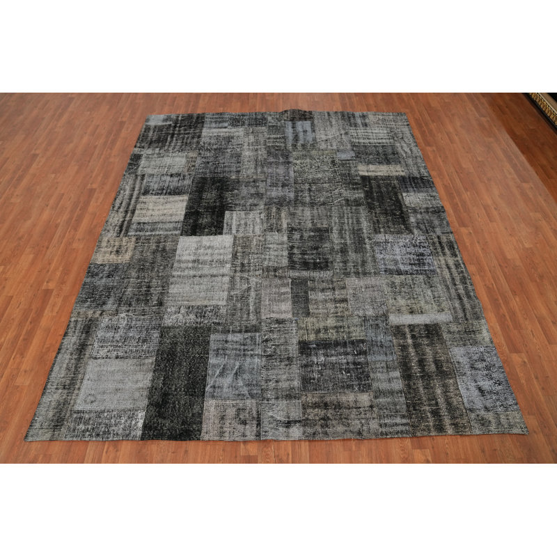 Distressed Geometric Patchwork Area Rug 8x10