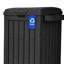 Poubelles extérieures Edrosie Inc en résine de 31 gallons avec couvercles, poubelles de patio noires escamotables-136901134
