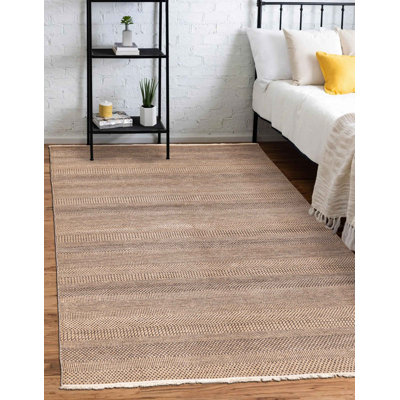 Finest Silk Shadow Tan Rug 5'11" x 8'10"