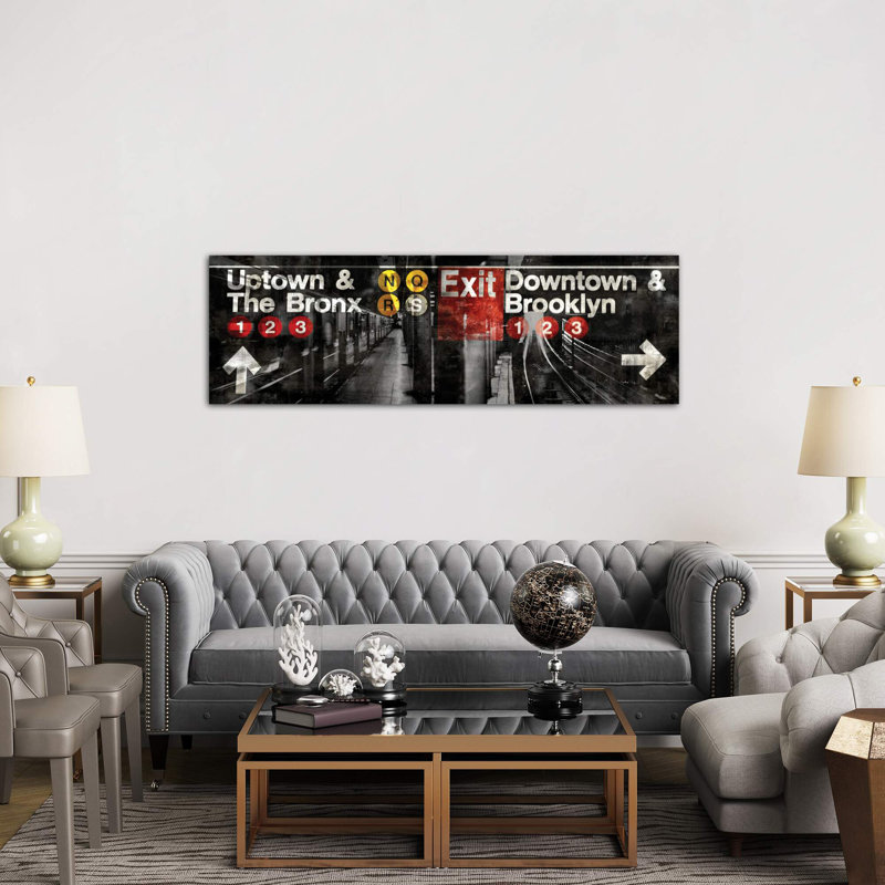 NYC Subway Station III by Luke Wilson - No Frame Panoramic Print on Canvas, 121.92 cm H x 40.64 cm W x 1.91 cm D