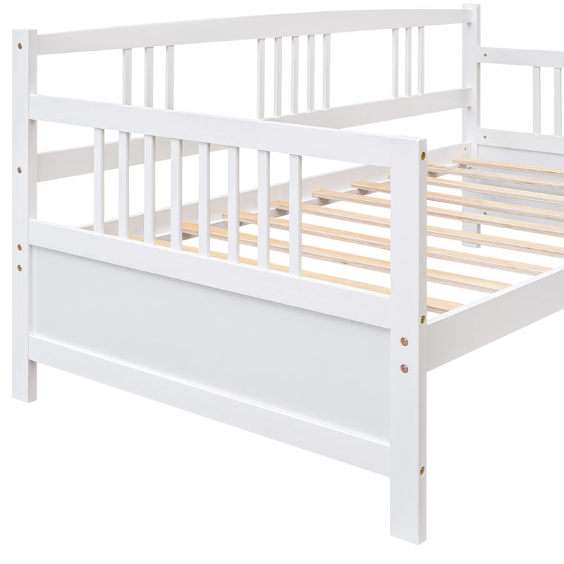 Lit de jour moderne en bois massif, Blanc