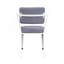 Chaise de bureau en tissu gris cargaison et finition blanche-1127414366