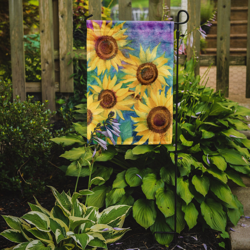 Fernbush Sunflowers and Purple 2-Sided Garden Flag August Grove® 
