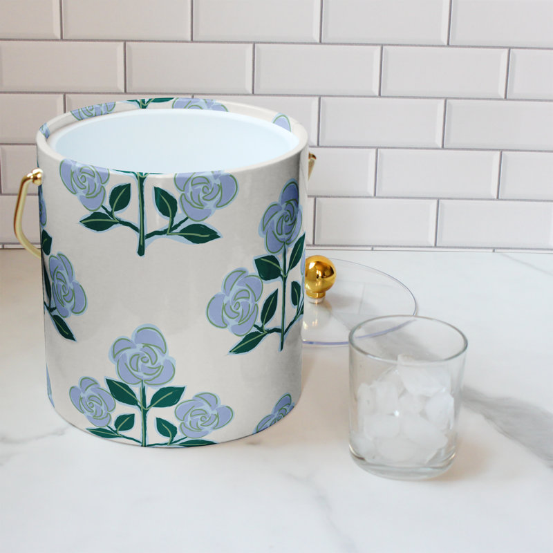 SEAU À GLACE BETSY BLUE, Blanc / Bleu