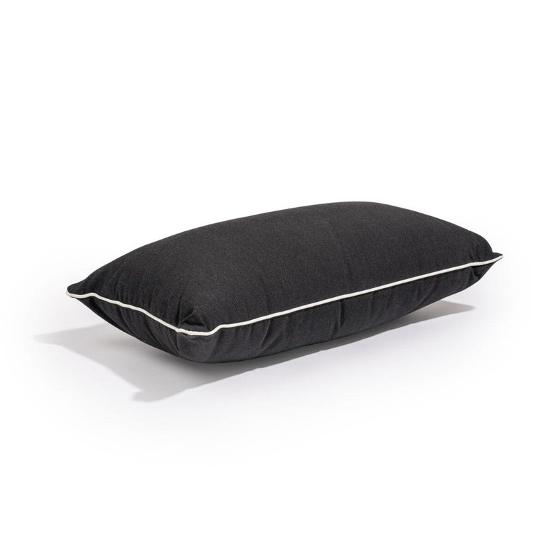 Coussin The Rectangle, Rectangle H 15 po x l 27,6 po, Noir / blanc
