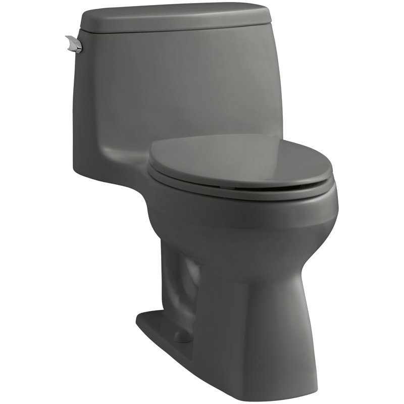 Santa Rosa™ 1.6 GPF Compact Elongated One-Piece toilet (Seat Included), Thunder Gray