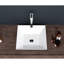 Lavabo vasque de salle de bain en céramique 16X16 pouces - élégant et fonctionnel, à l'aspect carré moderne et aux taches, Tarnish