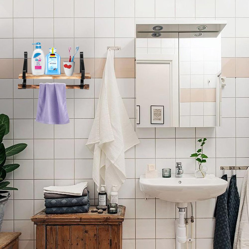 Bracket Shelf with Hooks