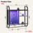 LED Gaming Floating Shelves With Adjustable Glass Shelves, Industrial Wall Mounted Display Rack With USB-Powered Ambient Lights, Durable Pipe Design For Home And Office Decor