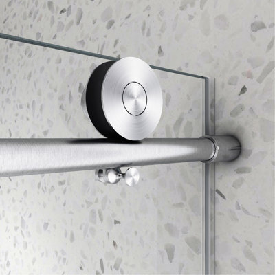 Porte de douche en nickel brossé 6063 - Fermeture en douceur, Nano facile à nettoyer, verre trempé, poulies en acier inoxydable 304 de 70 mm pour la salle de bain en nickel, fabrication, fermeture,