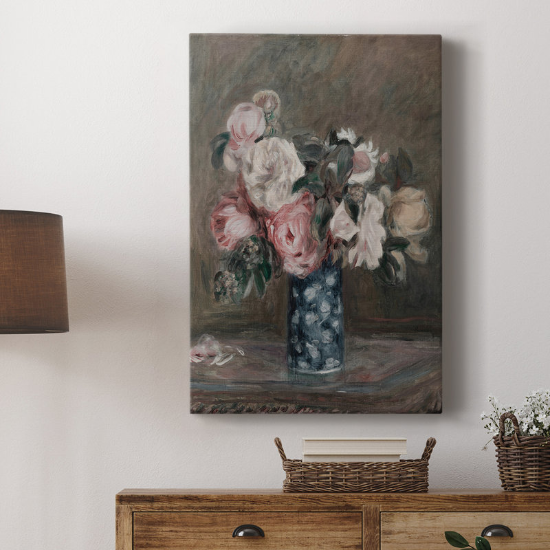 Motif floral rétro CCLxxxxi - galerie Cavas, H 48 po x l 32 po