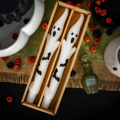 Bougies coniques en forme de fantôme sans parfum