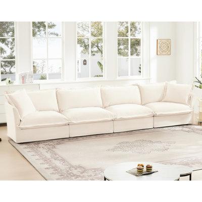 Chenille Fabric , 4 Seater, Extra Deep, Removable Cover, Elegant Design 4 Removable, Relaxing Experience