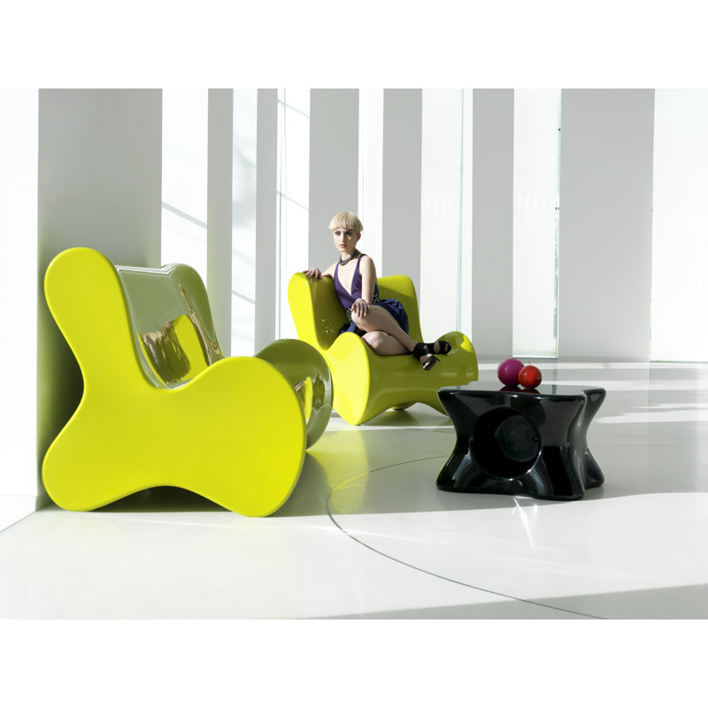 Pal Plastic/Resin Coffee Table, Black