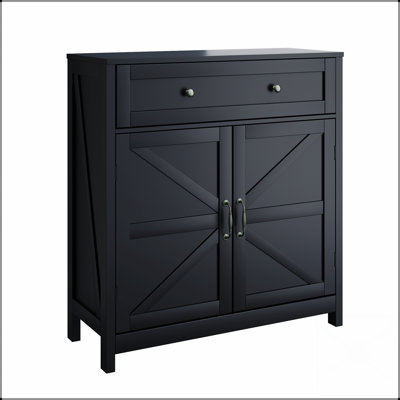 Farmhouse Kitchen Sideboard Buffet Cabinet With Adjustable Shelf And Spacious Drawer, Ideal For Organized Storage And Rustic Charm.